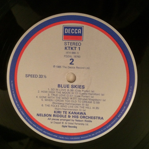 Kiri*, Nelson Riddle And His Orchestra : Blue Skies (LP, Album)