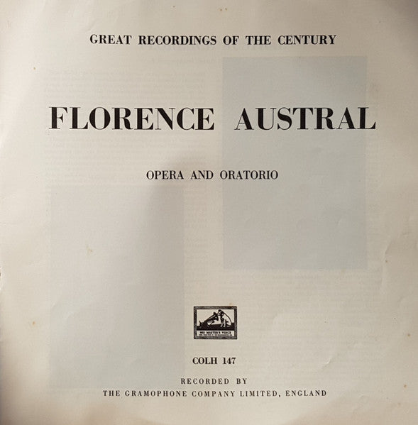 Florence Austral : Opera And Oratorio (LP, Comp, Mono)