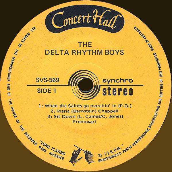 The Delta Rhythm Boys : The Delta Rhythm Boys (7", EP)