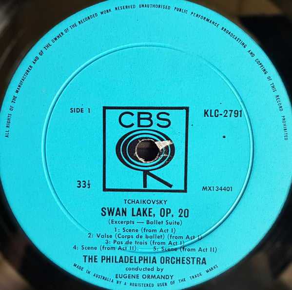 Tchaikovsky* - The Philadelphia Orchestra, Eugene Ormandy : Swan Lake (Ballet Suite) (LP, Mono)