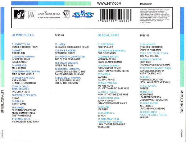 Various : MTV : Extreme - Alpine Chills & Glacial Beats (2xCD, Comp)