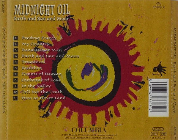 Midnight Oil : Earth And Sun And Moon (CD, Album)