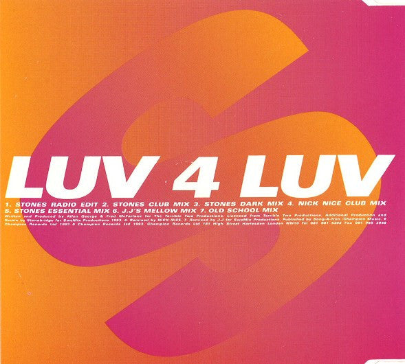 Robin S* : Luv 4 Luv (CD, Single)