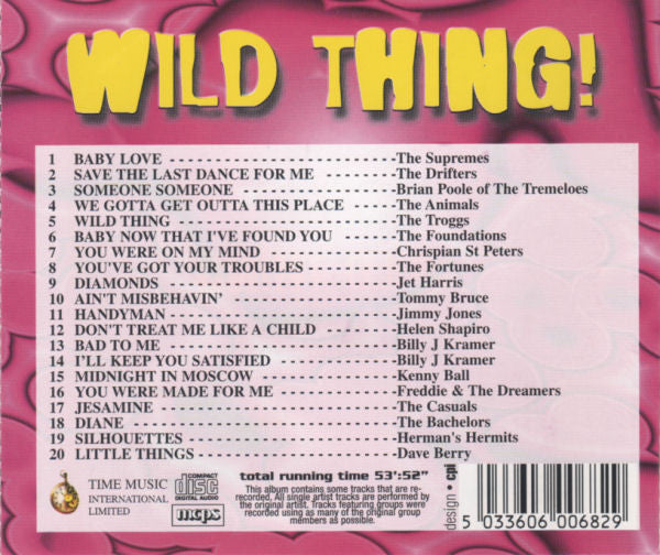 Various : Wild Thing 20 Hits Of The 60's (CD, Comp)