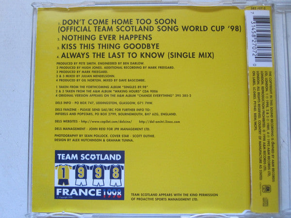 Del Amitri : Don't Come Home Too Soon (CD, Single, Ltd, CD2)