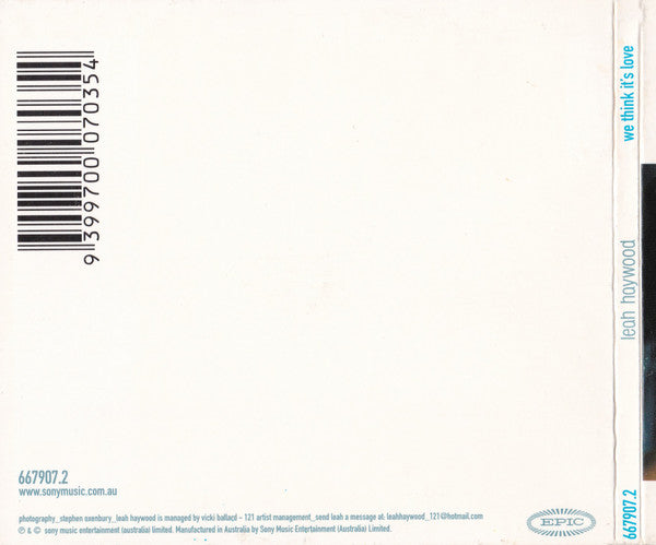 Leah Haywood : We Think It's Love (Minimax, Single)