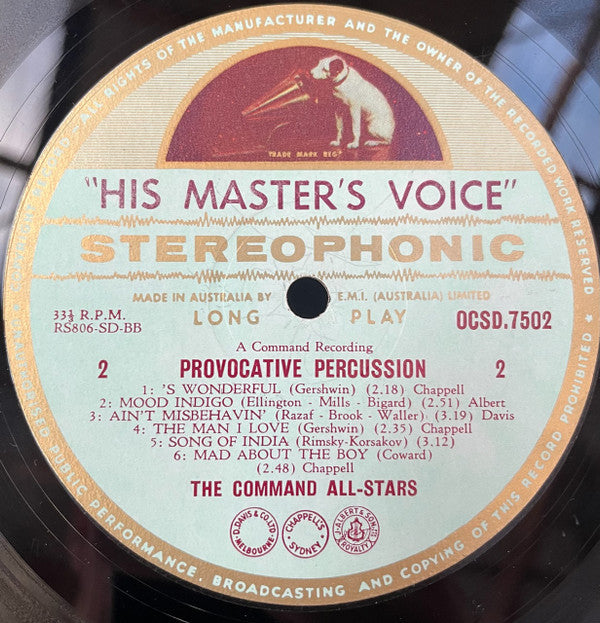 The Command All-Stars : Provocative Percussion (LP, Album)