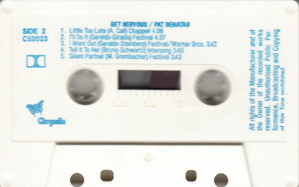 Pat Benatar : Get Nervous (Cass, Album)