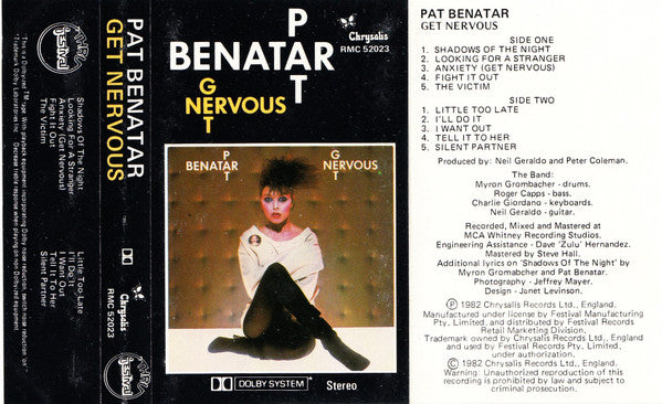 Pat Benatar : Get Nervous (Cass, Album)
