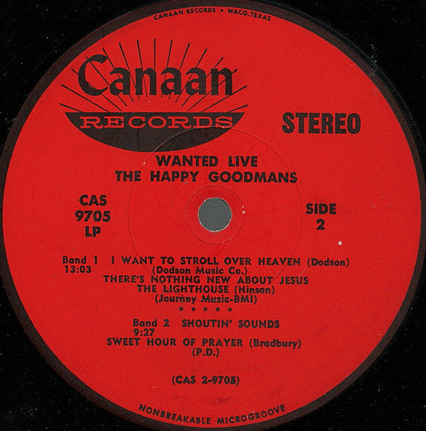The Happy Goodmans* : Wanted Live (LP, Album)