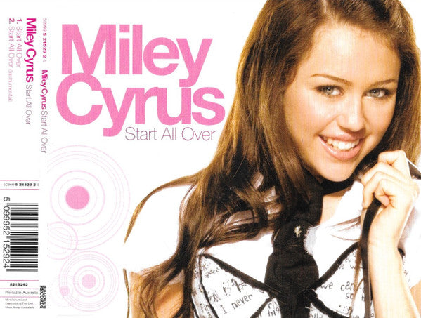Miley Cyrus : Start All Over (CD, Single)