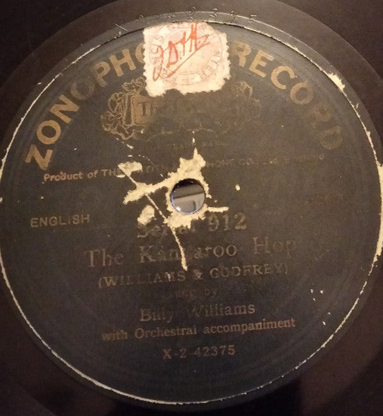 Billy Williams (9) : The Kangaroo Hop / It's Mine When You've Done With It (Shellac, 10")