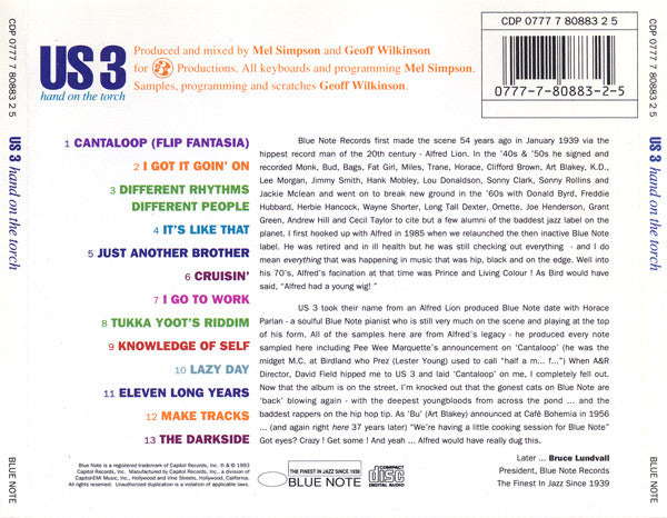 Us3 : Hand On The Torch (CD, Album)