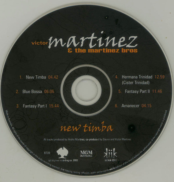 Victor Martinez (13) & The Martinez Bros : New Timba (CD, Album)