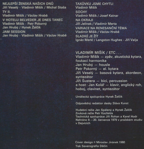 Vladimír Mišík, Etc… : Etc…2 (LP, Album, RP)