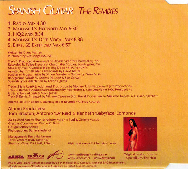 Toni Braxton : Spanish Guitar (The Remixes) (CD, Single)