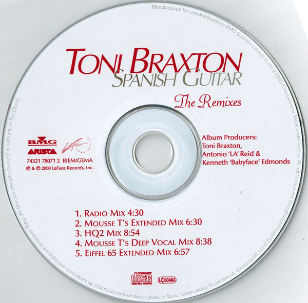 Toni Braxton : Spanish Guitar (The Remixes) (CD, Single)
