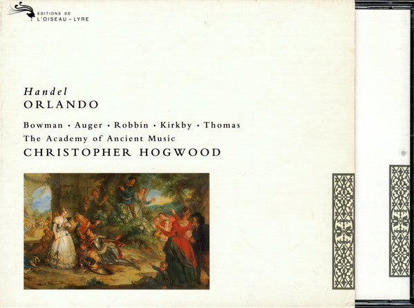 Handel* ‎– Bowman* · Auger* · Robbin* · Kirkby* · Thomas* · The Academy Of Ancient Music · Christopher Hogwood : Orlando (3xCD, Album + Box, Sli)