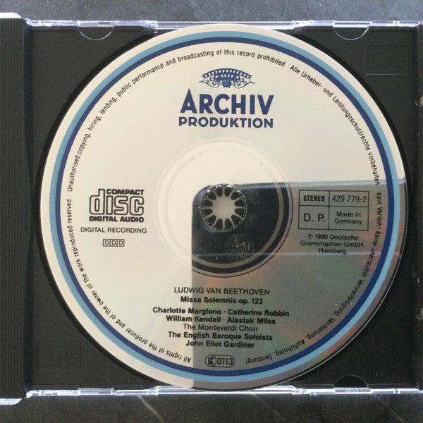 Ludwig van Beethoven - Charlotte Margiono • Catherine Robbin • William Kendall • Alastair Miles • The Monteverdi Choir • Orchestre Révolutionnaire Et Romantique • John Eliot Gardiner : Missa Solemnis (CD, Album)