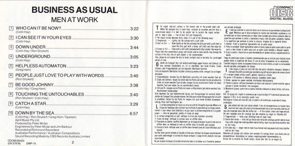 Men At Work : Business As Usual (CD, Album, RE)