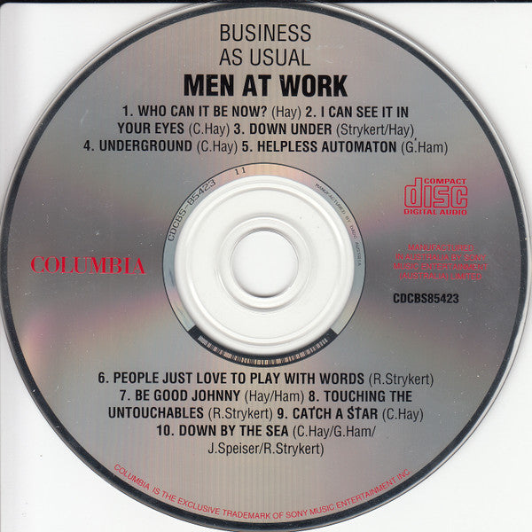 Men At Work : Business As Usual (CD, Album, RE)