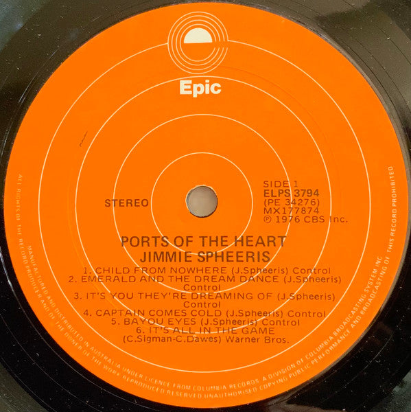 Jimmie Spheeris : Ports Of The Heart (LP, Album)