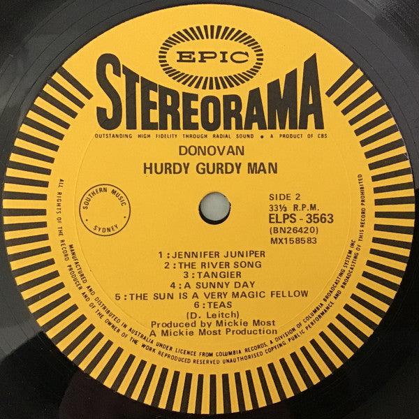 Donovan : The Hurdy Gurdy Man (LP, Album, RP)