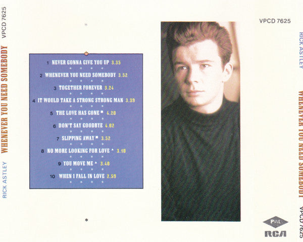 Rick Astley : Whenever You Need Somebody (CD, Album)