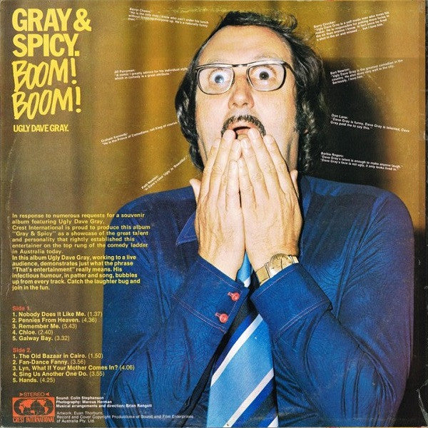 Ugly Dave Gray : Gray & Spicy. Boom! Boom! (LP, Album)