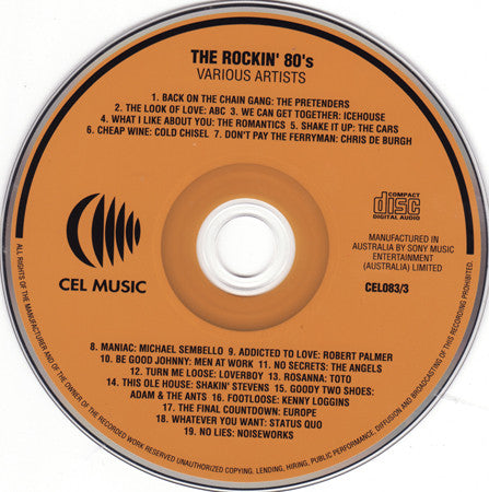 Various : The Rockin' 80's (CD, Comp)