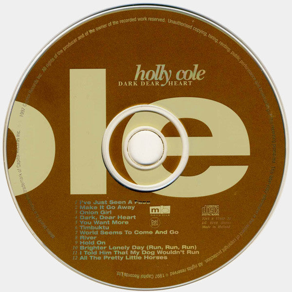 Holly Cole : Dark Dear Heart (CD, Album)