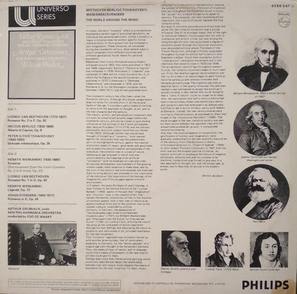 Arthur Grumiaux : Violin Romances (LP, Album)