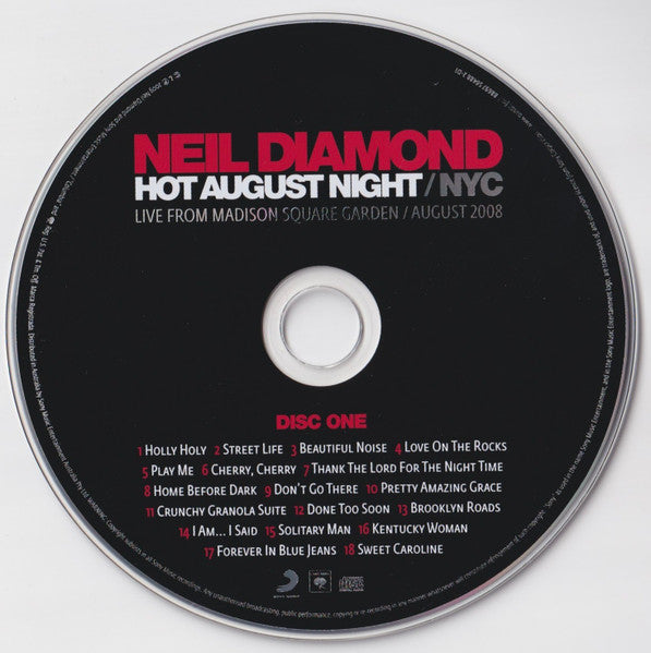 Neil Diamond : Hot August Night / NYC (Live From Madison Square Garden) (2xCD)