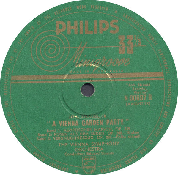 Wiener Symphoniker, Wiener Symphoniker : A Vienna Garden Party (10", Mono)