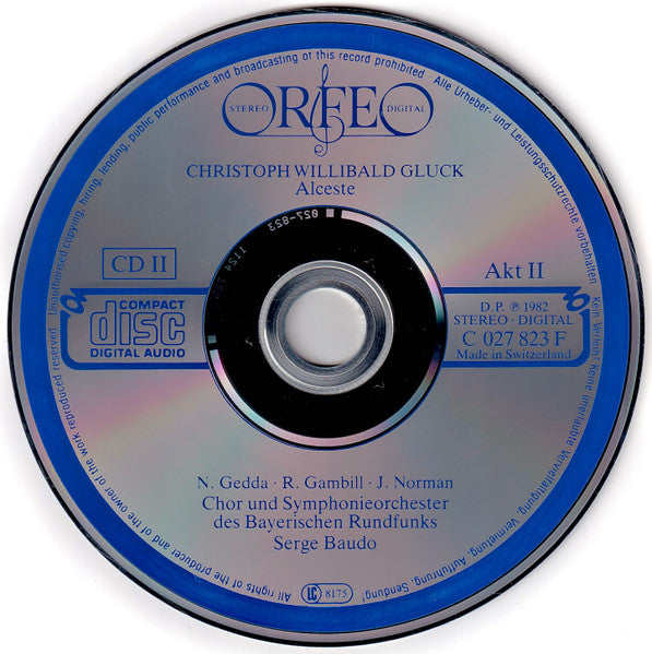 Christoph Willibald Gluck - Jessye Norman, Nicolai Gedda, Tom Krause, Bernd Weikl, Siegmund Nimsgern, Chor Des Bayerischen Rundfunks Und Symphonie-Orchester Des Bayerischen Rundfunks / Serge Baudo : Alceste (3xCD, Album, RE)