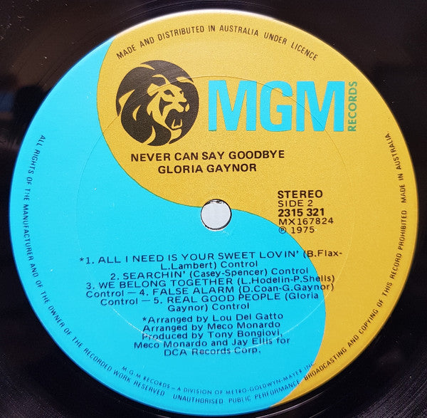 Gloria Gaynor : Never Can Say Goodbye (LP, Album, ARC)