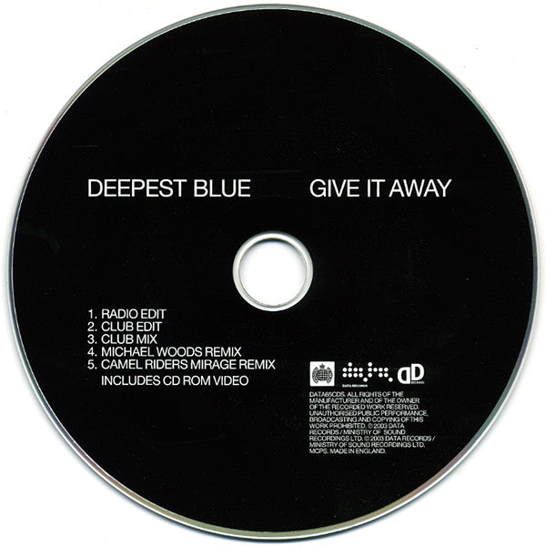 Deepest Blue : Give It Away (CD, Single, Enh)