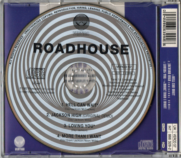 Roadhouse : Hell Can Wait (CD, Single)