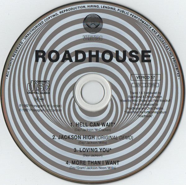 Roadhouse : Hell Can Wait (CD, Single)