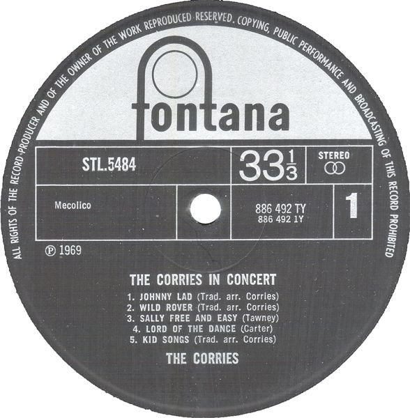 The Corries : The Corries In Concert (LP, Album, Bla)