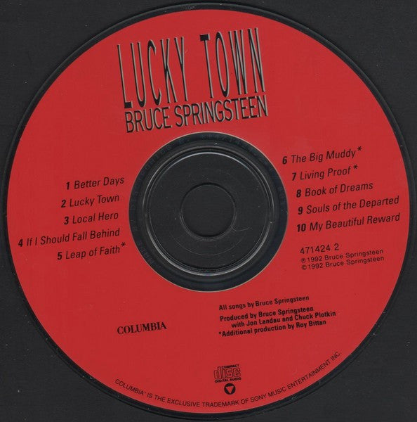 Bruce Springsteen : Lucky Town (CD, Album, Dis)