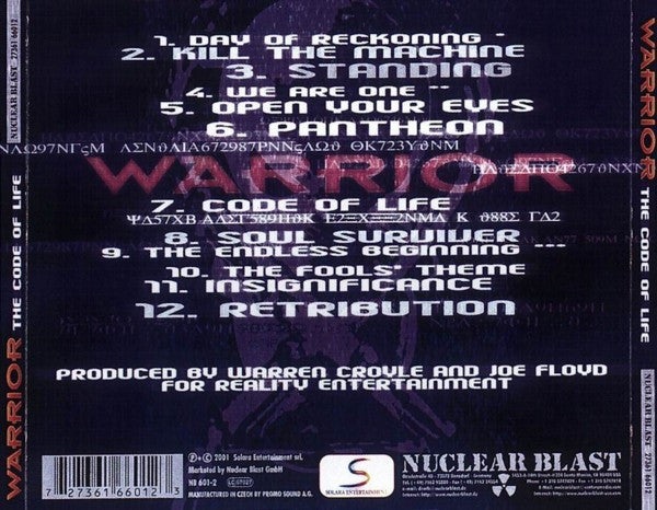 Warrior (6) : The Code Of Life (CD, Album)