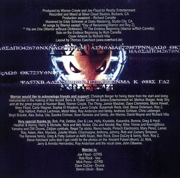 Warrior (6) : The Code Of Life (CD, Album)