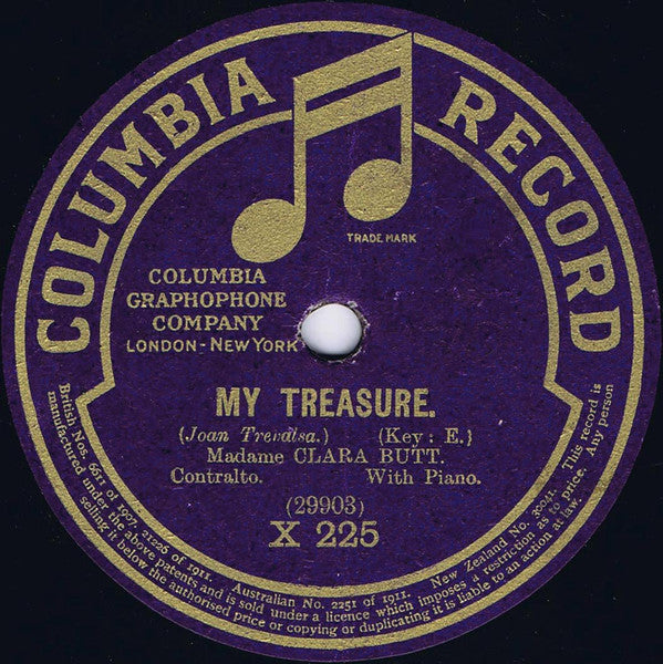 Clara Butt : My Treasure (Shellac, 10", S/Sided)