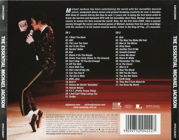 Michael Jackson : The Essential Michael Jackson (2xCD, Comp)