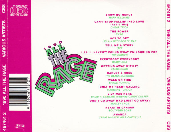 Various : 1990 All The Rage (CD, Comp)