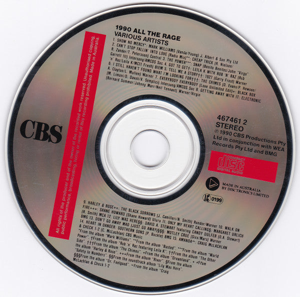 Various : 1990 All The Rage (CD, Comp)