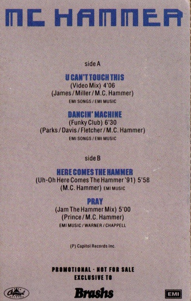 MC Hammer : Hammer Time - Special Australian Souvenir (Cass, Promo)