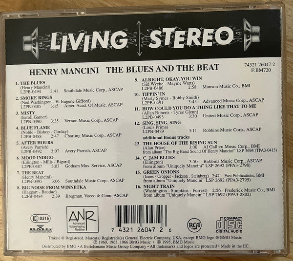 Henry Mancini : The Blues And The Beat (CD, Album)