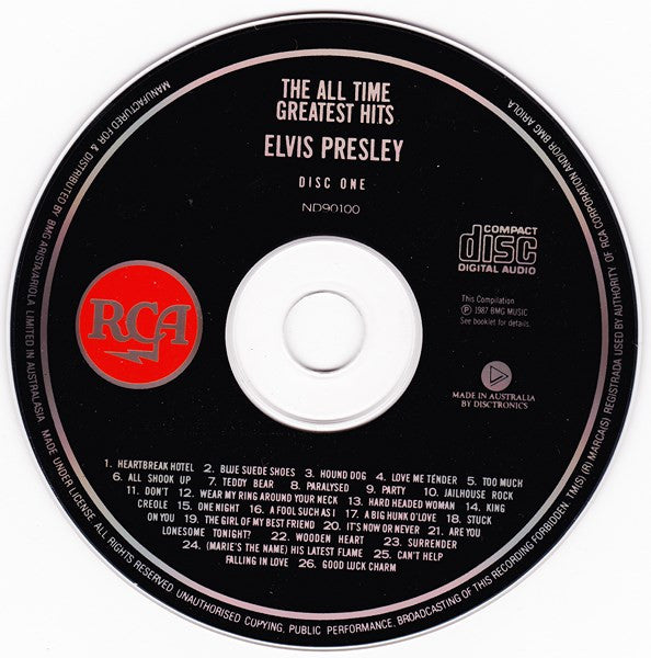 Presley* : The All Time Greatest Hits (2xCD, Comp, Mono, RP)